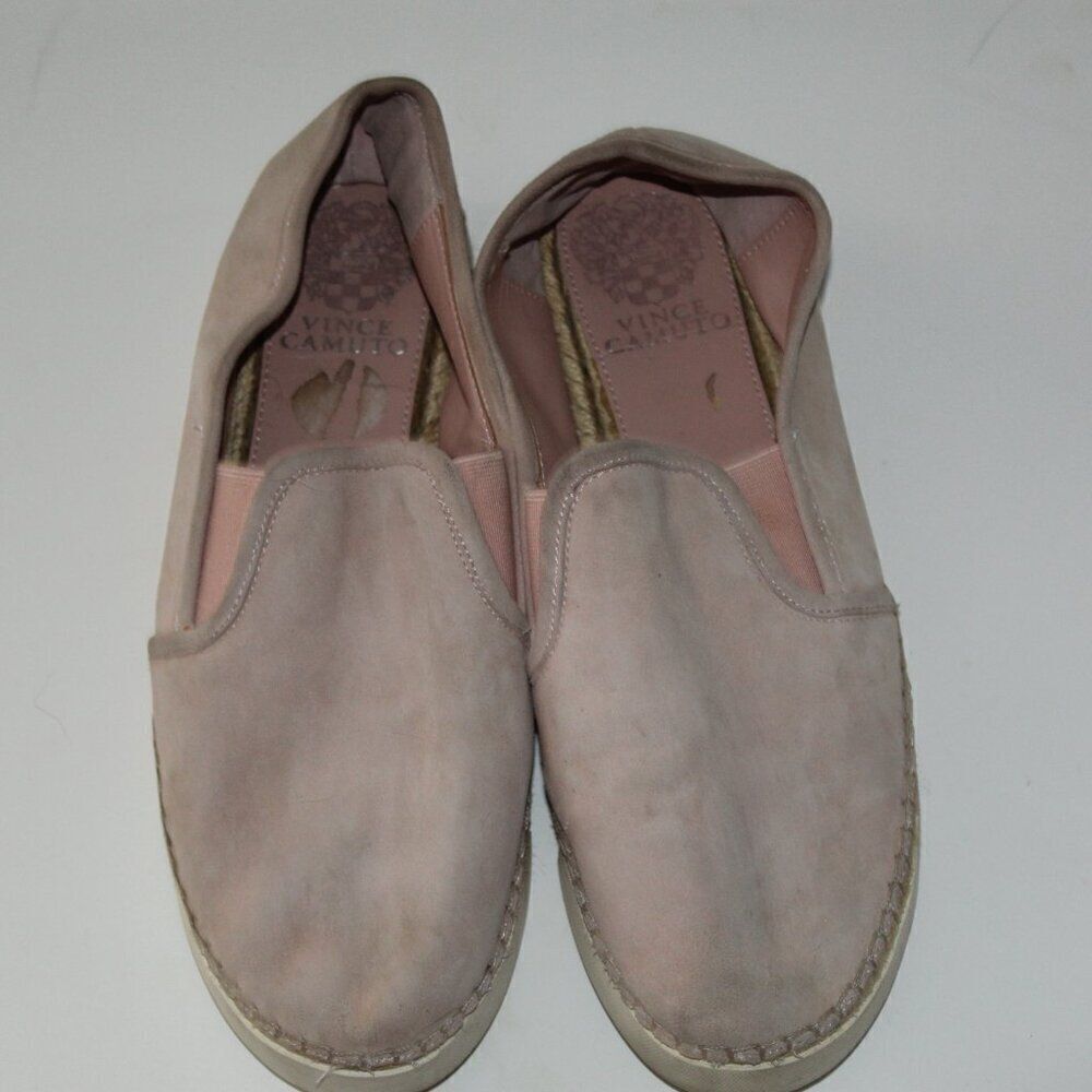 Vince Camuto Pale Pink Suede Espadrille Slip-on Sneakers Size 8.5 - Picture 2 of 9
